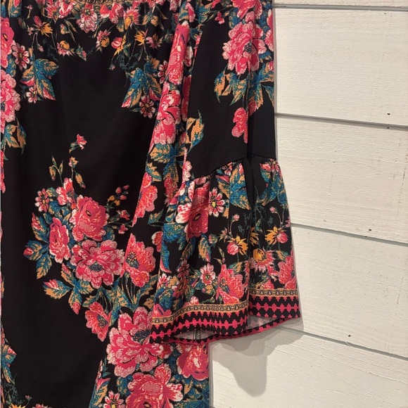 Flying Tomato Floral Black and Pink Women's Dress in size Small - Picture 9 of 15